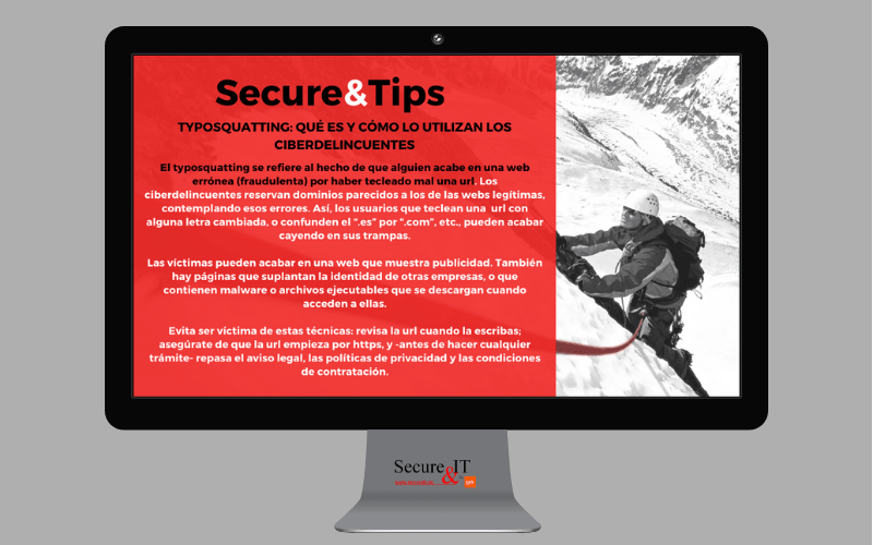 Consejo de seguridad – Typosquatting: qué es y cómo lo utilizan los ciberdelincuentes